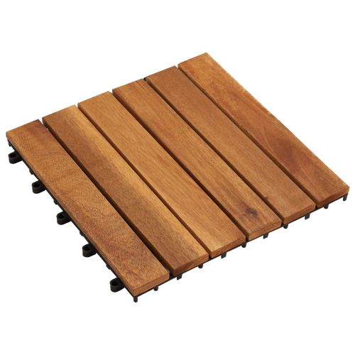 Плочка за decking 20 pcs Кафяво 30 x 30 cm Дърво от Акация