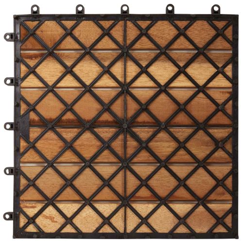 Плочка за decking 20 бр. Кафяво 30 x 30 cm Дърво от Акация