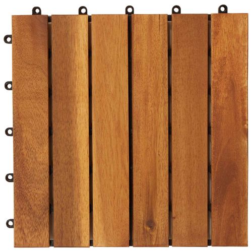 Плочка за decking 20 бр. Кафяво 30 x 30 cm Дърво от Акация