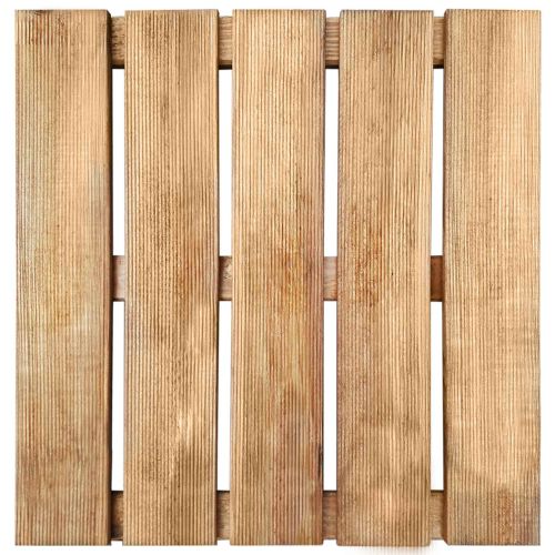 Плочка за decking 12 pcs Кафяво 50 x 50 cm