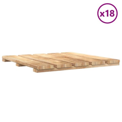 Плочка за decking 18 pcs Кафяво 50 x 50 cm