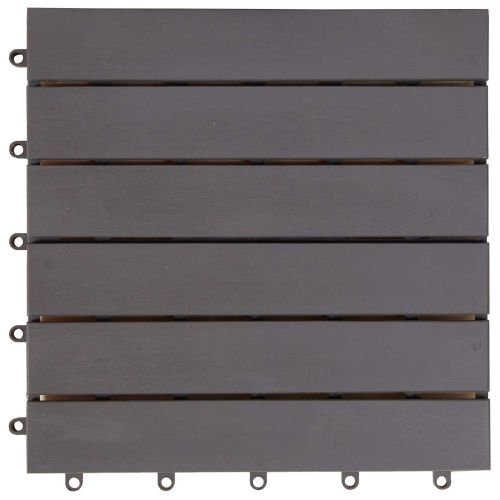 Плочка за decking 20 pcs Сиво 30 x 30 cm Дърво от Акация