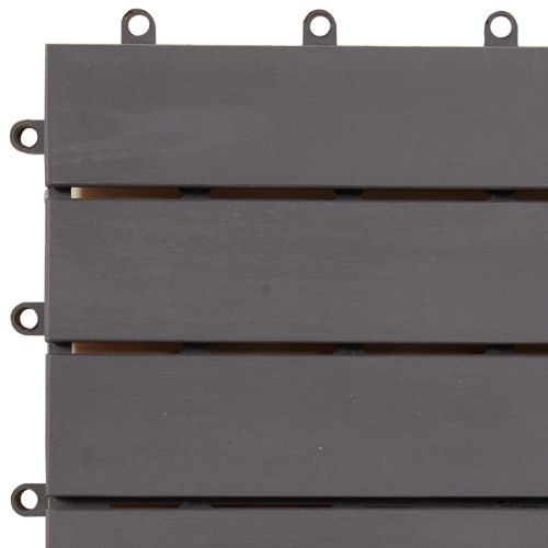 Плочка за decking 20 pcs Сиво 30 x 30 cm Дърво от Акация