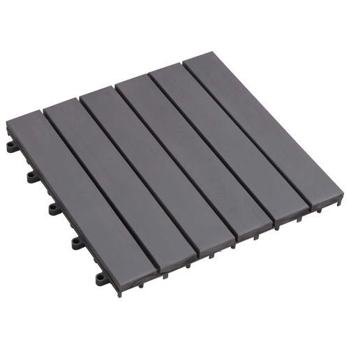Плочка за decking 30 pcs Сиво 30 x 30 cm Дърво от Акация