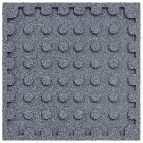 Плочки за защита при падане 12 pcs Сиво 50 x 50 cm Каучук