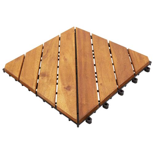 Плочка за decking 20 pcs Кафяво 30 x 30 cm Дърво от Акация