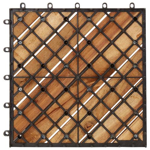 Плочка за decking 20 pcs Кафяво 30 x 30 cm Дърво от Акация