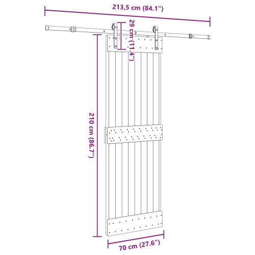 Преплъзваща се врата NARVIK 70 x 210 см (213,5 см)