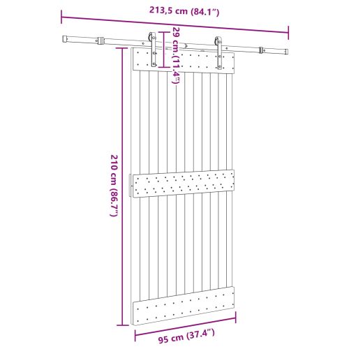 Преплъзваща се врата NARVIK 95 x 210 см (213,5 см)