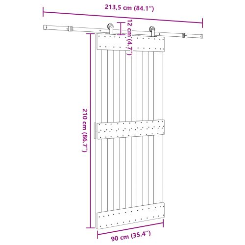 Преплъзваща се врата NARVIK 90 x 210 см (213,5 см)