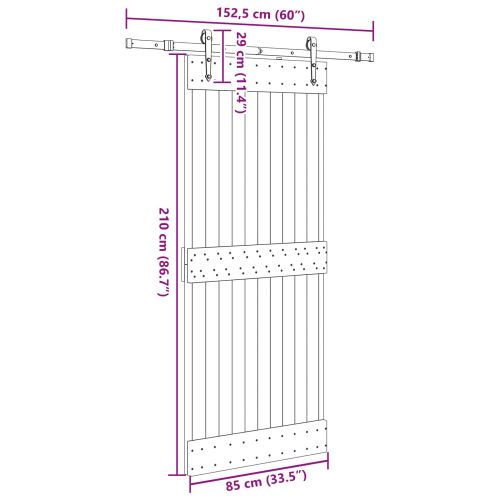 Преплъзваща се врата NARVIK 85 x 210 см (152,5 см)
