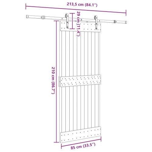Преплъзваща се врата NARVIK 85 x 210 см (213,5 см)