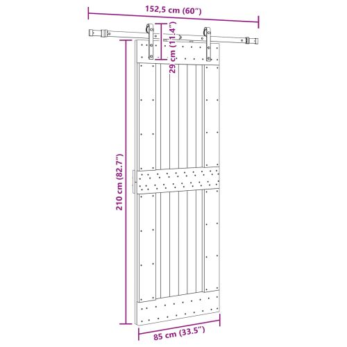 Преплъзваща се врата NARVIK 85 x 210 см (152,5 см)