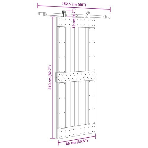 Преплъзваща се врата NARVIK 85 x 210 см (152,5 см)