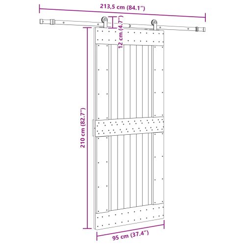 Преплъзваща се врата NARVIK 95 x 210 см (213,5 см)