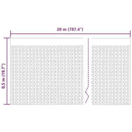 Оребрена дренажна плоча 2 бр. Черно 0,5 x 20 м HDPE