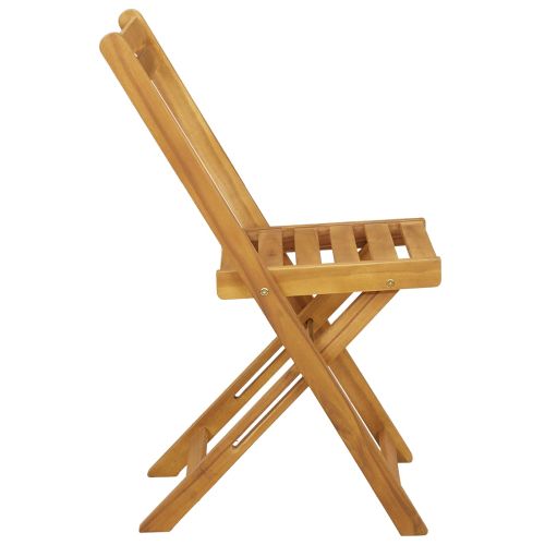 Сгъваеми градински столове 4 pcs Натурално 40 x 53 x 80 см