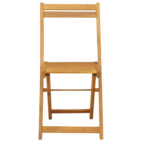 Сгъваеми градински столове 4 pcs Натурално 40 x 53 x 80 см