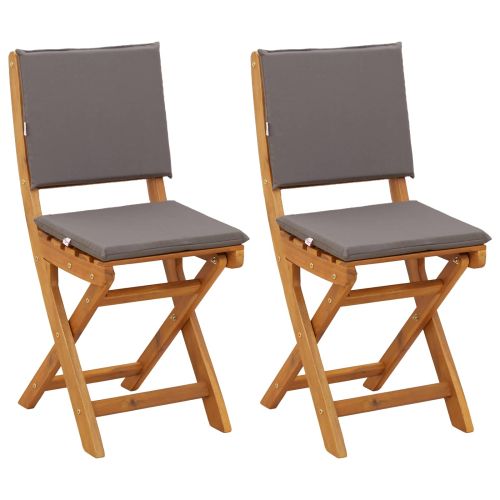 Външни бistro столове 2 pcs Тъмносиво 38 x 46 x 85 см