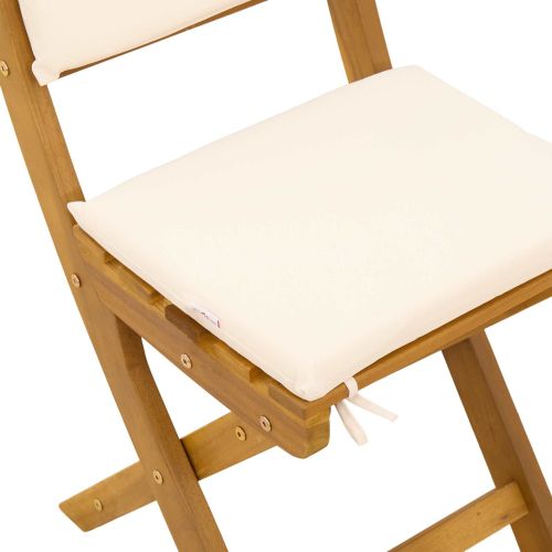 Външни бistro столове 4 pcs Кремавобяло 38 x 46 x 85 см