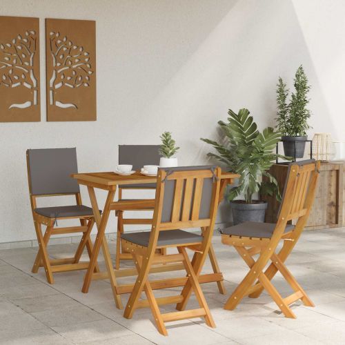 Външни бistro столове 4 pcs Тъмносиво 38 x 46 x 85 см