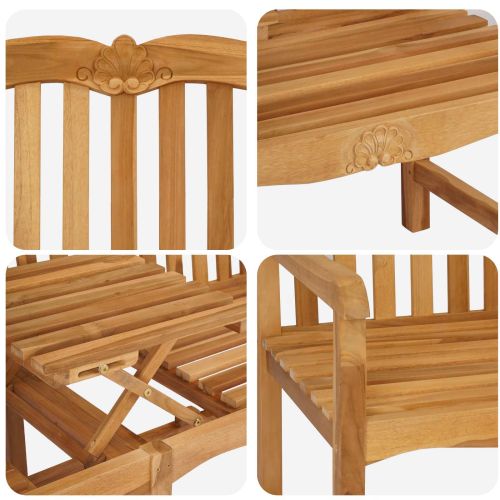 Ръчно изработена розова пейка Натурално 155 x 60 x 94 см
