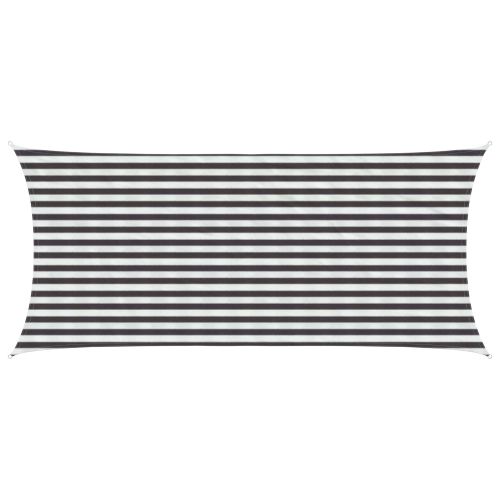 Слънцезащитен плат Антрацит и бяло 2 x 4 m HDPE