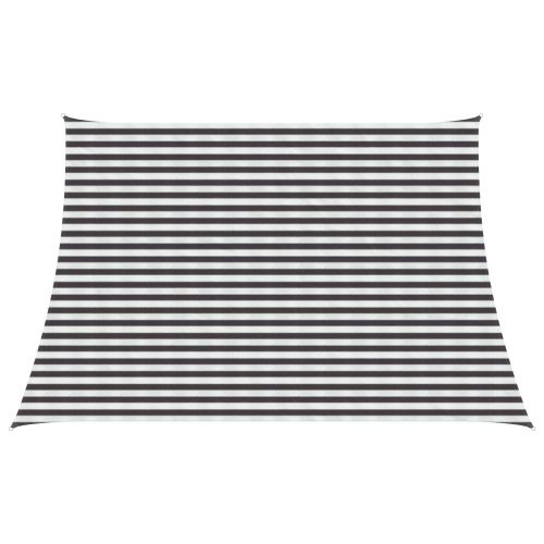Слънцезащитен плат Антрацит и бяло 3 / 4 x 3 m HDPE