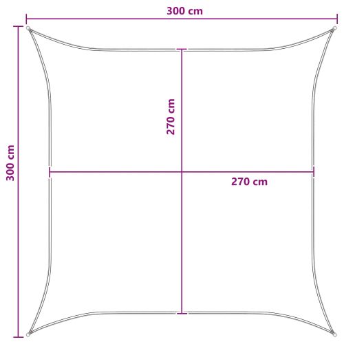 Слънцезащитен плат Жълт и бял 3 x 3 m HDPE