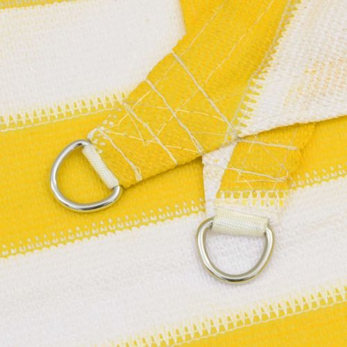 Слънцезащитен плат Жълт и бял 4 x 4 m HDPE