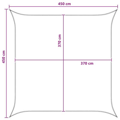 Слънцезащитен плат Жълт и бял 4,5 x 4,5 m HDPE