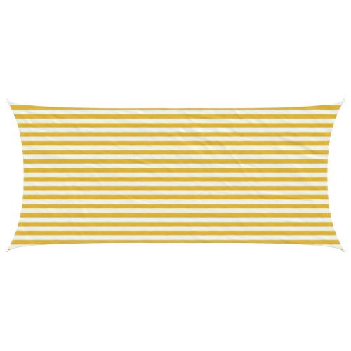 Слънцезащитен плат Жълт и бял 2 x 4,5 m HDPE