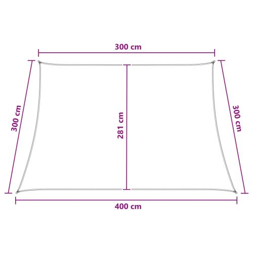 Слънцезащитен плат Жълт и бял 3 / 4 x 3 m HDPE