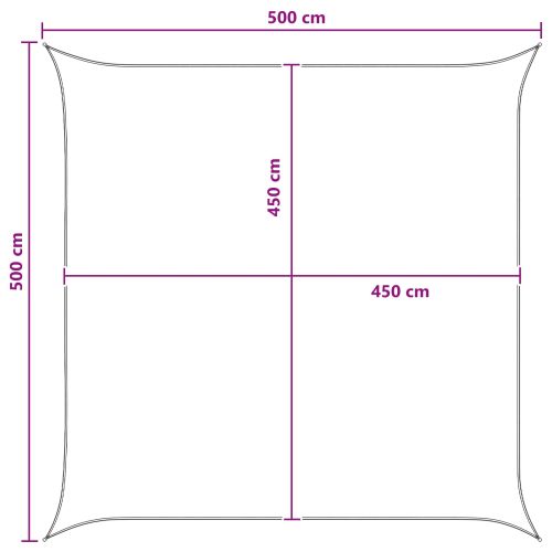Слънцезащитен плат Светлосив и бял 5 x 5 m HDPE
