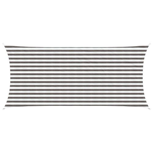 Слънцезащитен плат Светлосив и бял 2 x 4,5 m HDPE