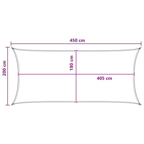 Слънцезащитен плат Светлосив и бял 2 x 4,5 m HDPE