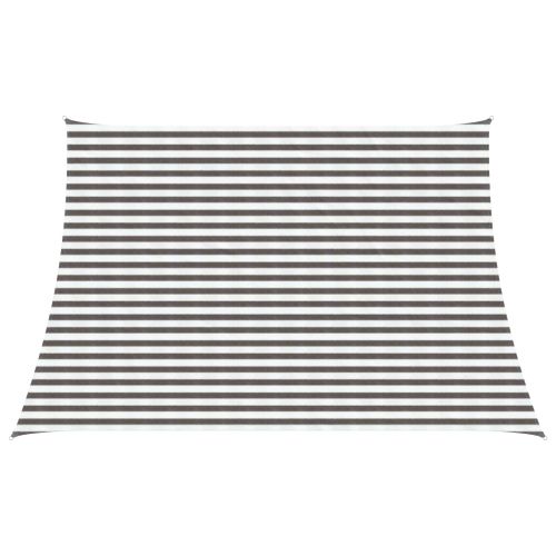 Слънцезащитен плат Светлосив и бял 3 / 4 x 3 m HDPE