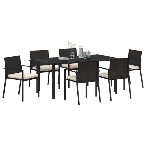 Комплект за хранене в градината 7 pcs Черно