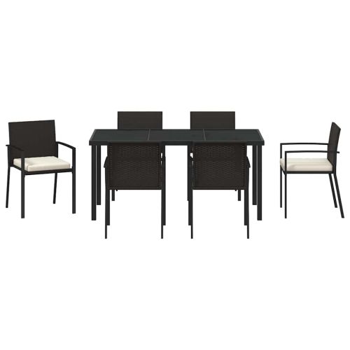 Комплект за хранене в градината 7 pcs Черно