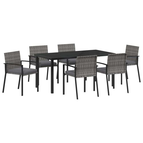 Комплект за хранене в градината 7 pcs Сив