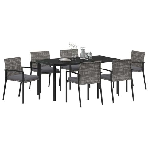 Комплект за хранене в градината 7 pcs Сив