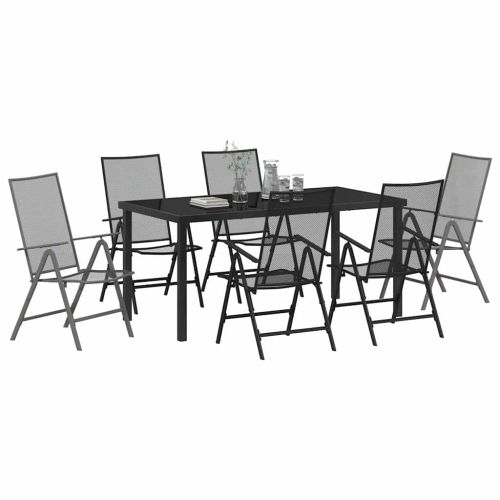Комплект за хранене в градината 7 pcs Антрацит