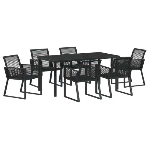 Комплект за хранене в градината 7 pcs Черно