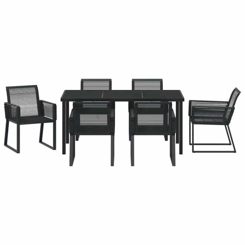 Комплект за хранене в градината 7 pcs Черно