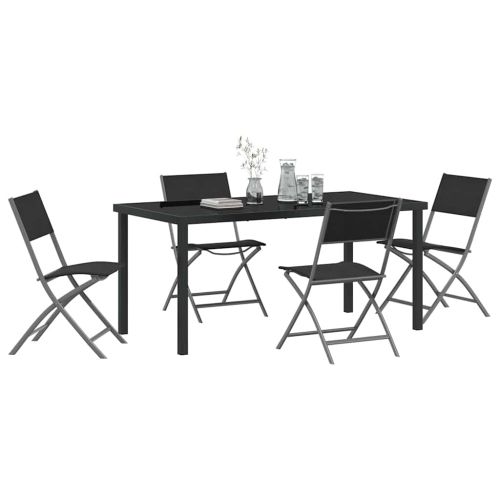 Комплект за хранене в градината 5 pcs Черно