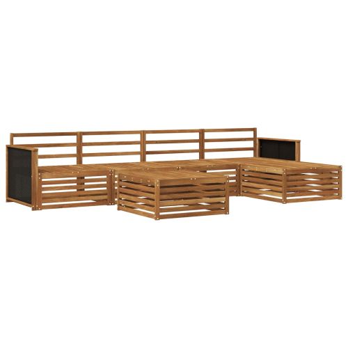 Комплект дивани за открито 6 pcs Натурално 79 x 79 x 37 см