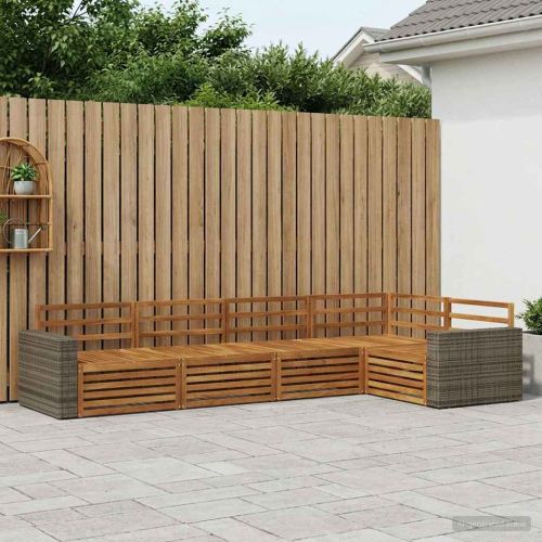 Комплект дивани за открито 5 pcs Натурално 331 x 172,5 x 73 см