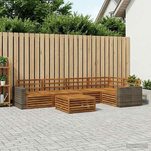 Комплект дивани за открито 6 pcs Натурално 79 x 79 x 37 см