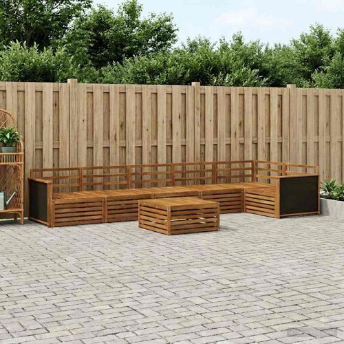 Комплект дивани за открито 7 pcs Натурално 79 x 79 x 37 см