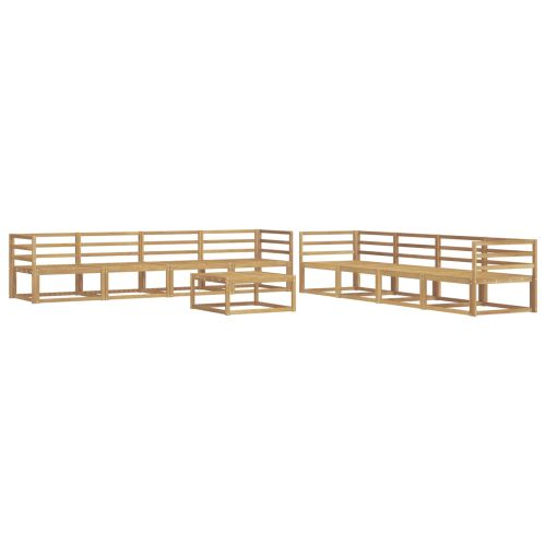 Комплект дивани за открито 9 pcs Бяло 79 x 79 x 37 см